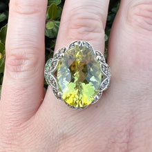 Lemon Quartz Statement Ring