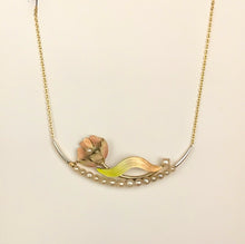 Art Deco Pearl and Flower Necklace