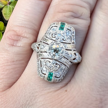 Edwardian Diamond & Emerald Ring