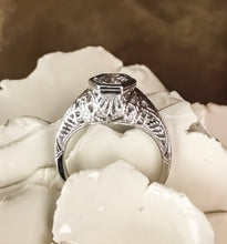 Art Deco Diamond Ring with Filigree Detail