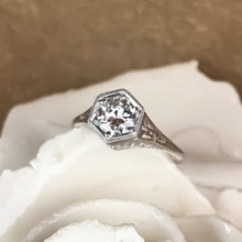 Art Deco European Cut Diamond Ring