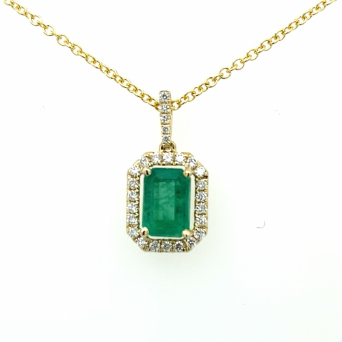 Emerald and Diamond Pendant