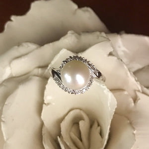 Pearl & Diamond Statement Ring